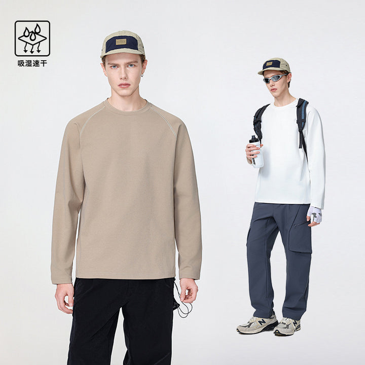 Herren Oversize-Langarm-Sweatshirt mit Raglanärmeln und abgerundetem Saum Echo Archiv