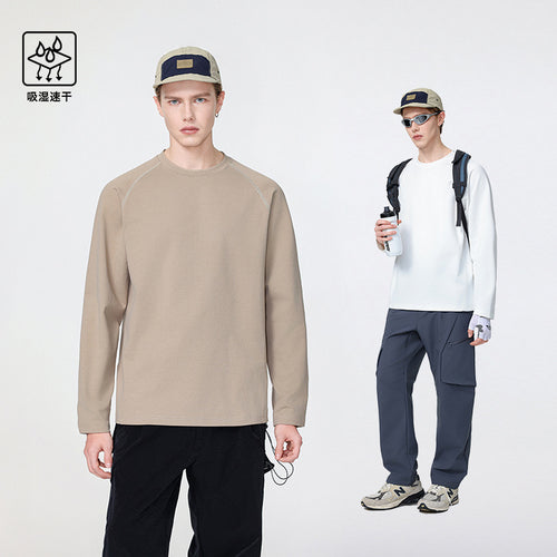 Herren Oversize-Langarm-Sweatshirt mit Raglanärmeln und abgerundetem Saum Echo Archiv