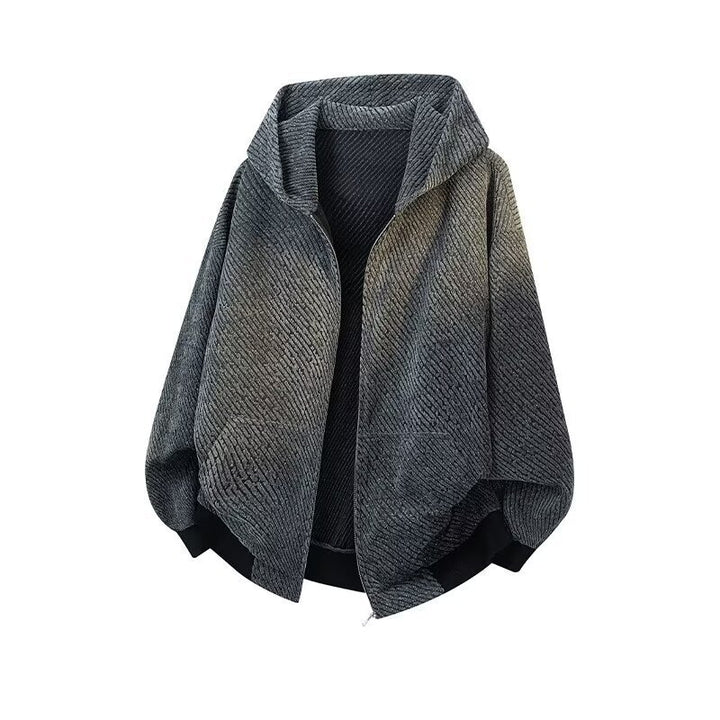 Damen Modische Jacke mit Kapuze und asymmetrischem Schnitt Echoarchiv