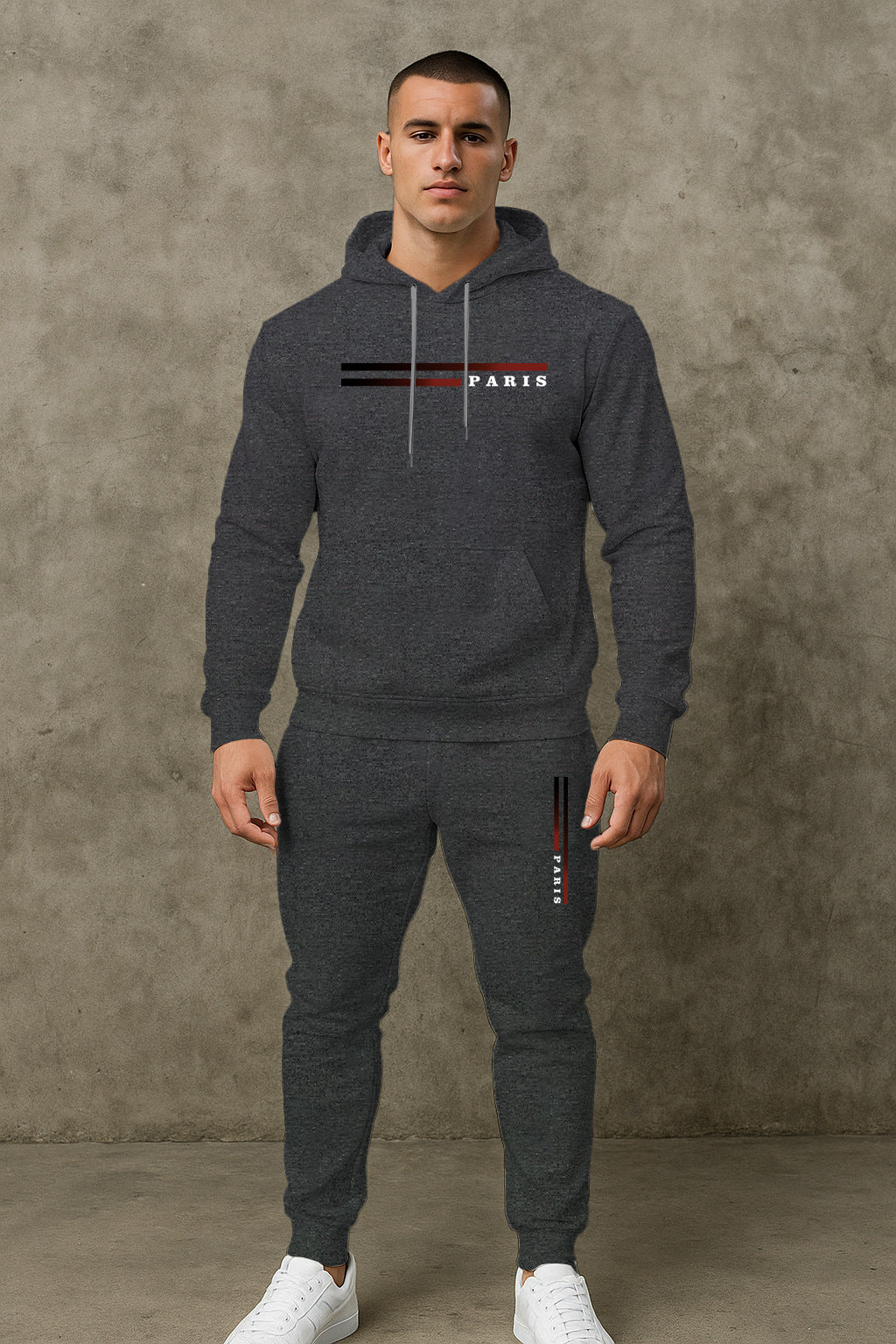 Herren Sportlicher Hoodie-Jogginganzug mit funktionalem Schnitt und praktischen Taschen Echoarchiv