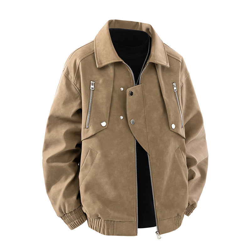 Herren modische Jacke mit multifunktionalen Reißverschlusstaschen und elastischen Bündchen Echoarchiv