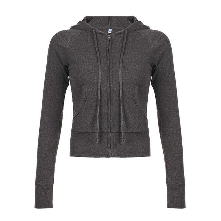 Damen nan taillierte Bomberjacke mit breitem Rippenbund, zwei Schrägtaschen und dekorativen Reißverschluss-Details Echo Archiv