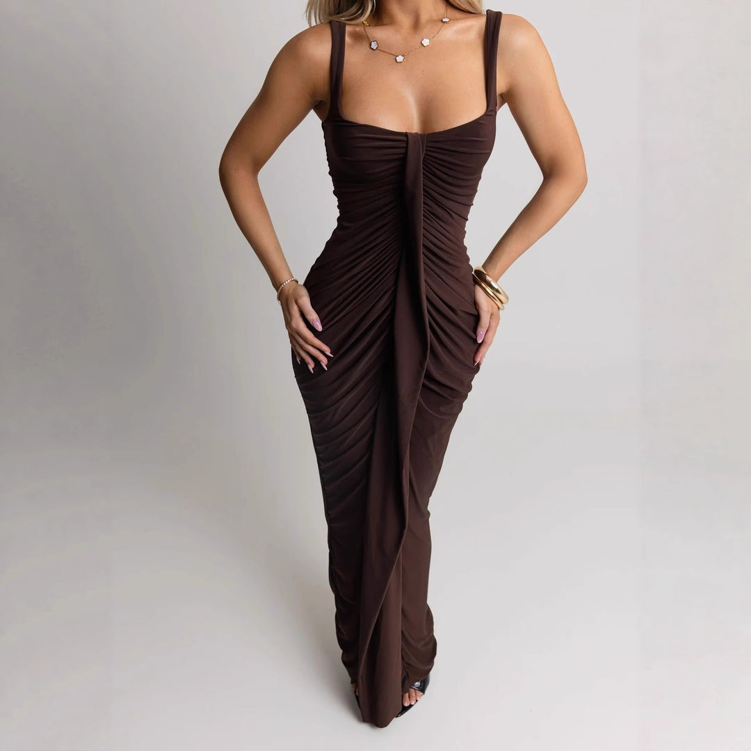 Damen Elegantes, figurbetontes Abendkleid mit gerafftem Detail Echo Archiv