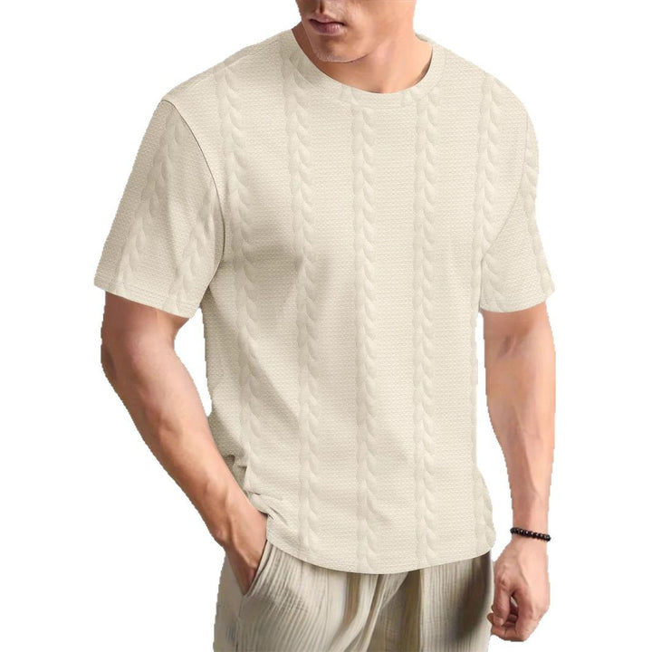 Herren lässiges T-Shirt mit strukturiertem Design Echoarchiv