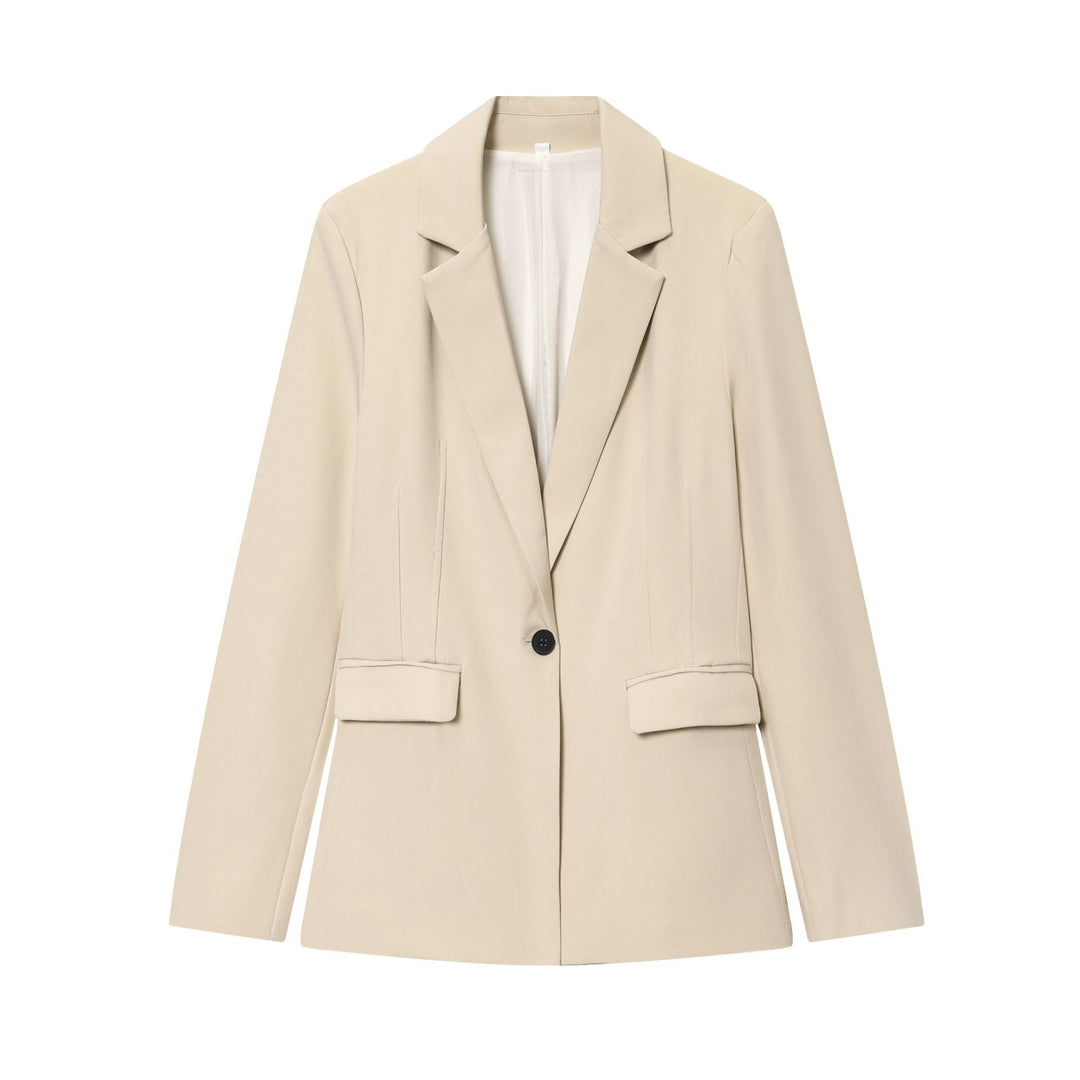 Damen nan schlanker Ein-Knopf Businessblazer mit Pattentaschen und definierter Schulterform Echo Archiv