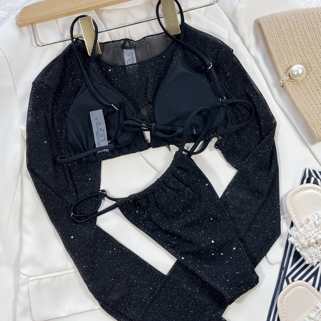 Damen Glamouröser Bikini mit transparentem Oberteil Echo Archiv