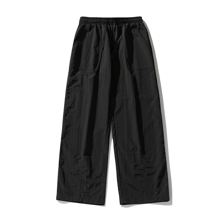 Damen Weite Leinenmix-Palazzo-Hose mit elastischem Bund, Tunnelzug und aufgesetzten Taschen Echo Archiv