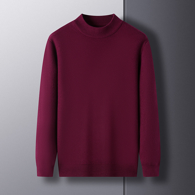 Herren Eleganter Strickpullover mit modernem Stehkragen Echoarchiv