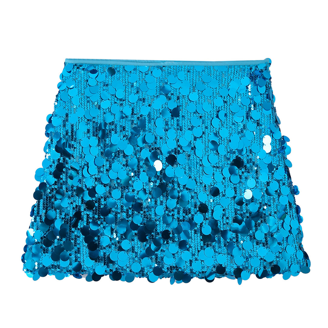 Damen Glitzernder Minirock mit Pailletten und elastischem Bund Echo Archiv