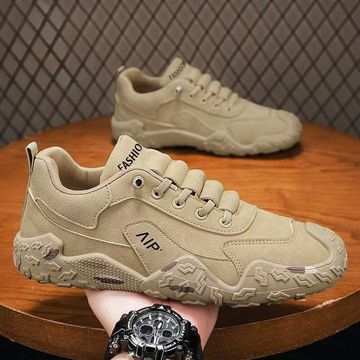 Herren Urbaner Chunky-Sneaker mit Veloursleder-Optik, profiliertem Grip-Profil und ergonomischer Plateausohle Echoarhiv