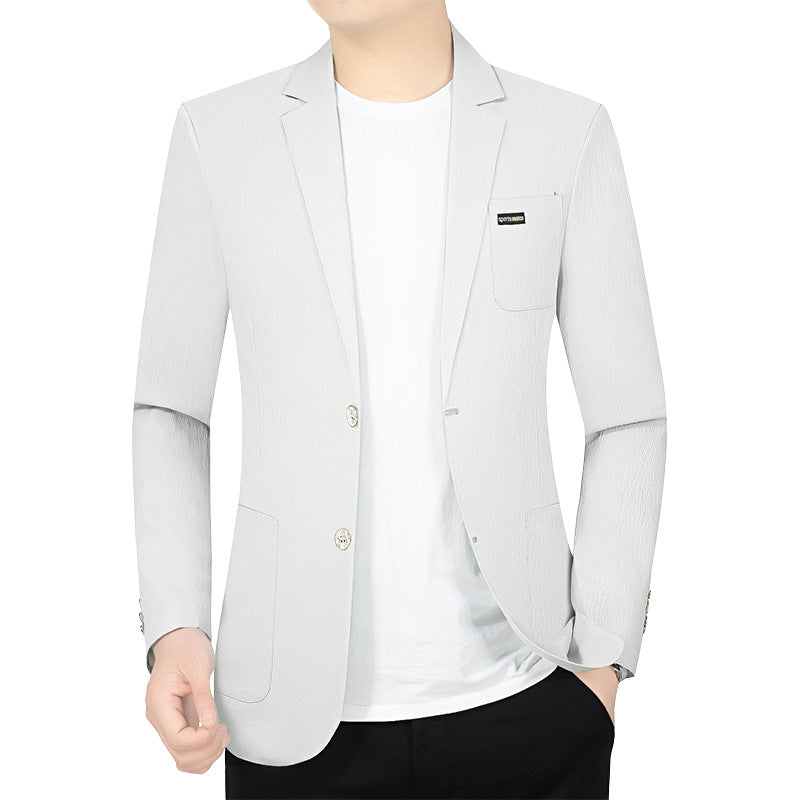 Herren Modernes Stretch Business-Sakko mit schmalem Schnitt und aufgesetzten Taschen – Tianoro