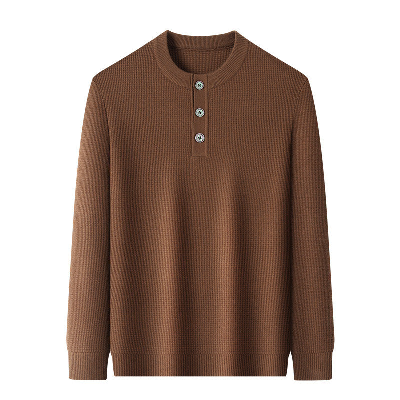 Herren warmer Strickpullover mit Knopfleiste Echoarchiv