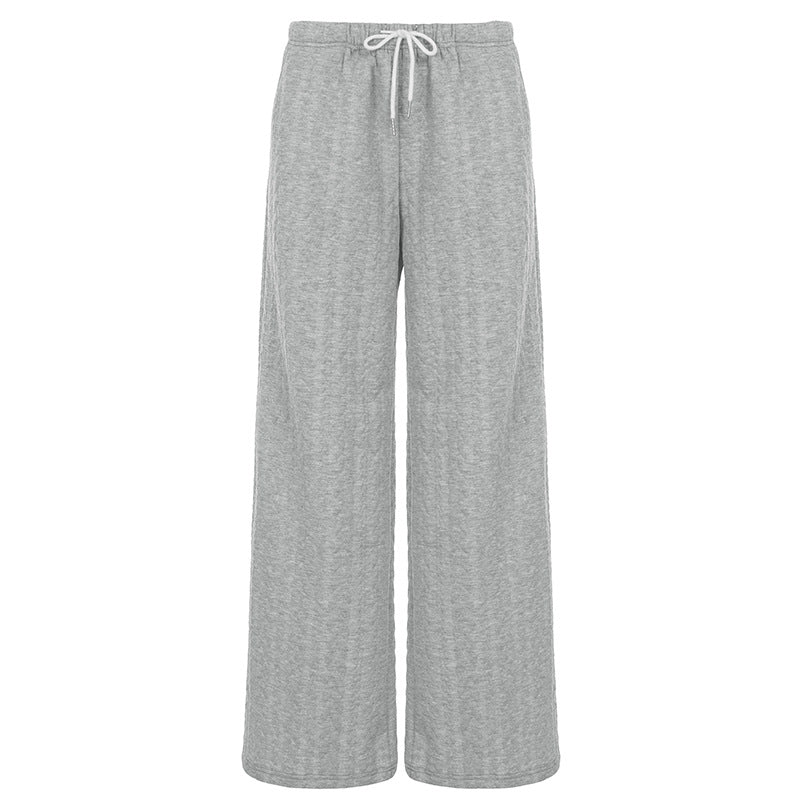 Damen nan weite Palazzo-Loungehose aus weichem Jersey mit Tunnelzug und Komfortbund Echo Archiv
