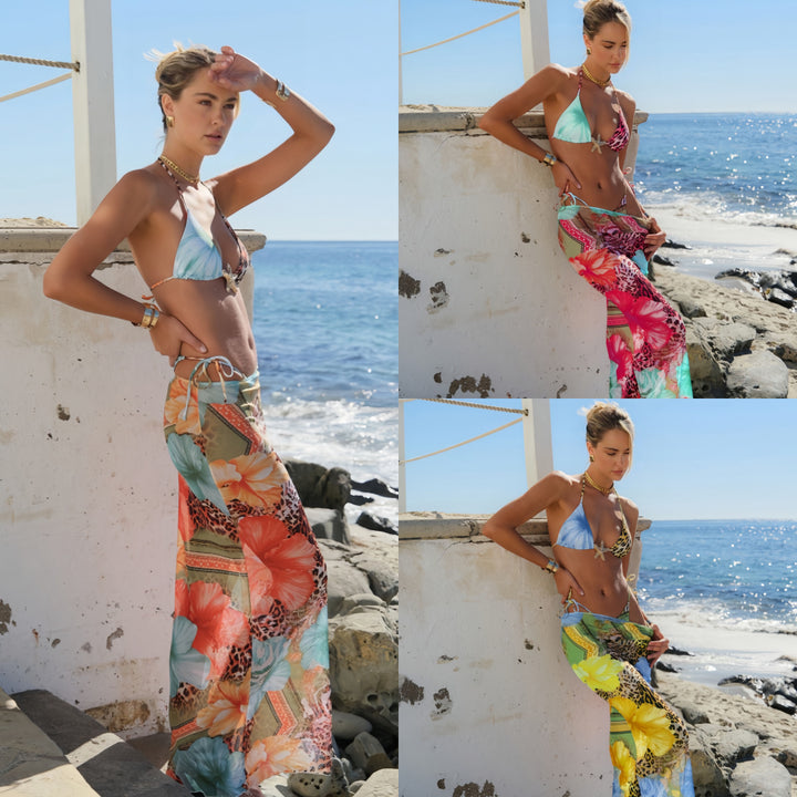 Damen Bikini-Set mit floralem Design und umschmeichelndem Cover-Up Echo Archiv