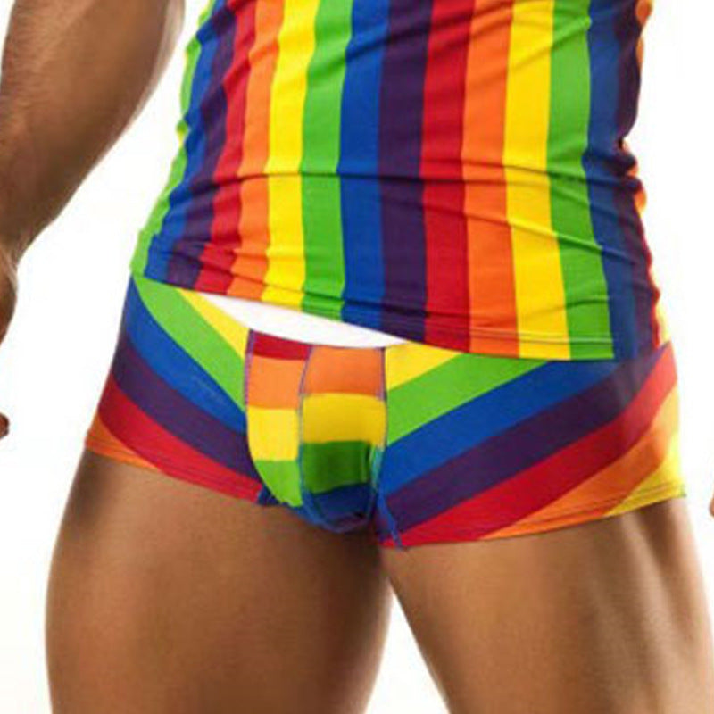 Herren nan eng anliegendes Unterwäsche-Set mit Tanktop und formendem Boxerbrief aus Stretchjersey Echo Archiv