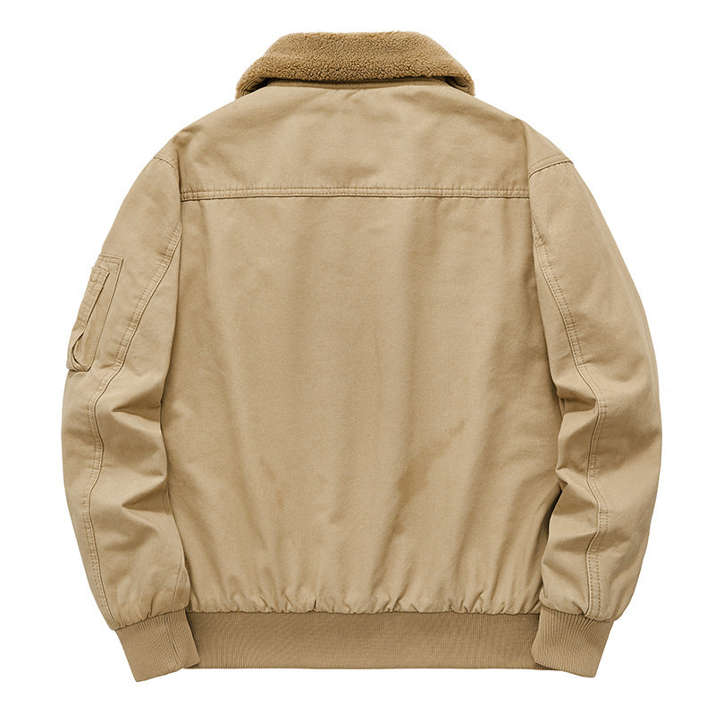 Herren Pilotenjacke mit Sherpa-Innenfutter, Teddykragen und Utility-Taschen Echo Archiv