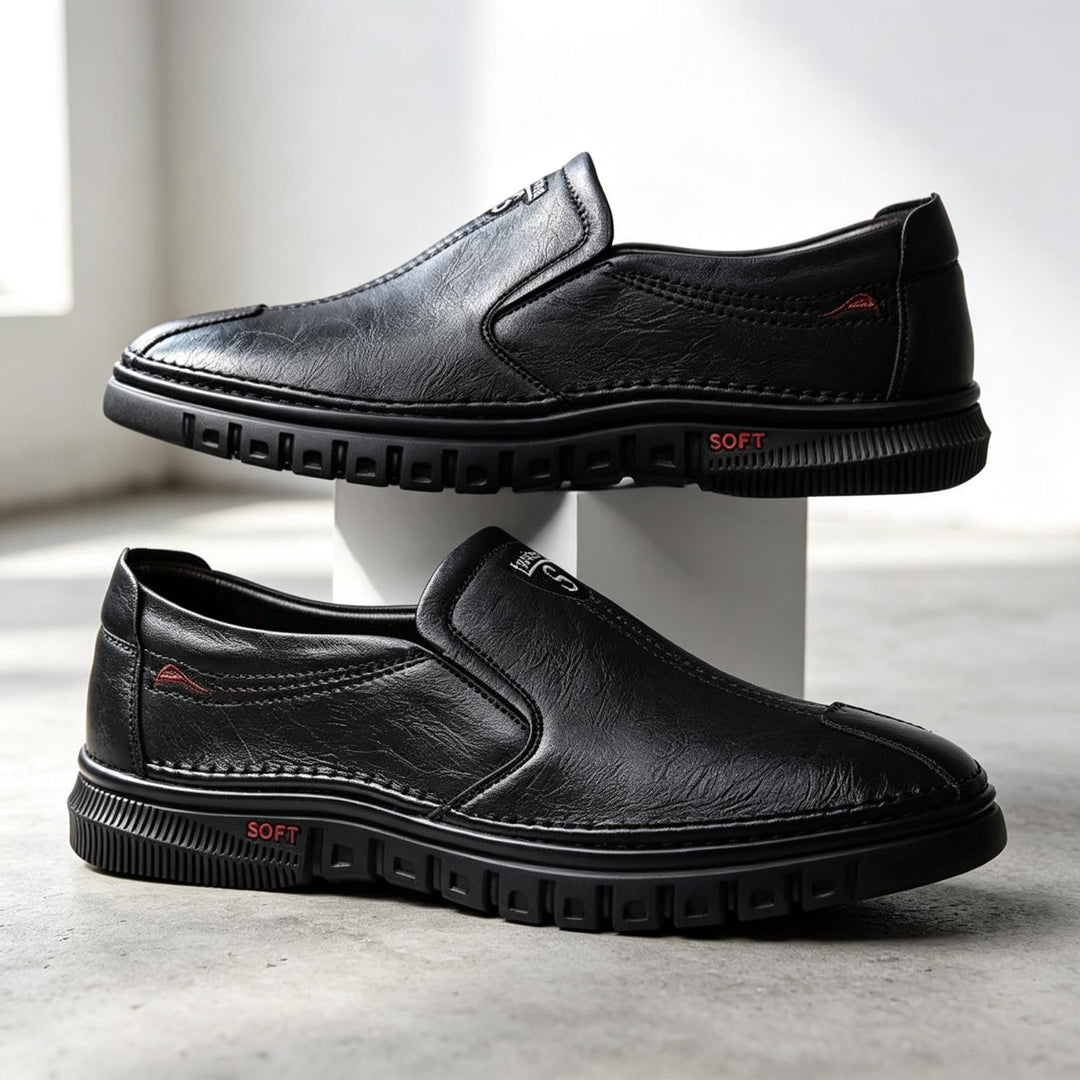 Herren Elegante Leder Slipper Echoarchiv