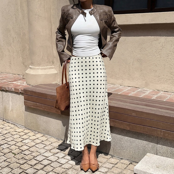 Damen Maxirock mit Punkten und elegantem Schnitt Echo Archiv