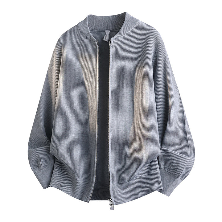 Damen Modische Sweatjacke mit Reißverschluss und Stehkragen – Célinea