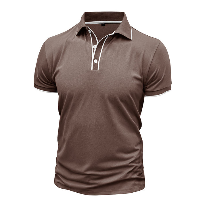 Herren Poloshirt mit atmungsaktivem Funktionsmaterial und modernem Knopfdesign Echoarchiv