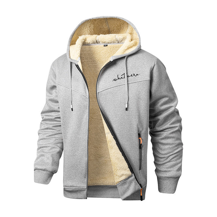 Herren Sportliche Fleecejacke mit hohem Kragen Echo Archiv