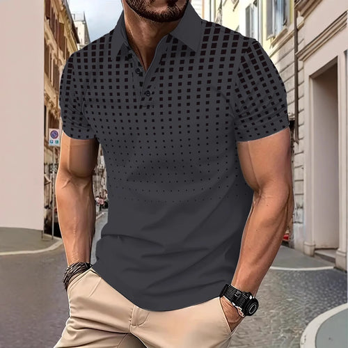 Herren Poloshirt mit modernem Geprägt-Muster Echoarchiv