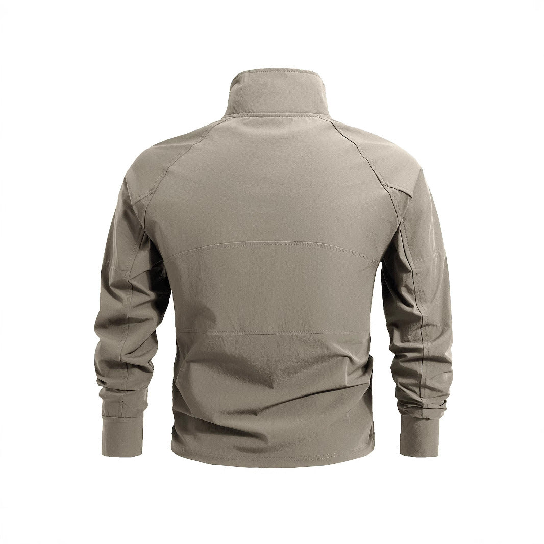Herren nan taktisches Halfzip-Outdoorpullover mit hohem Stehkragen, verdecktem Reißverschluss und Ärmeltaschen Echo Archiv