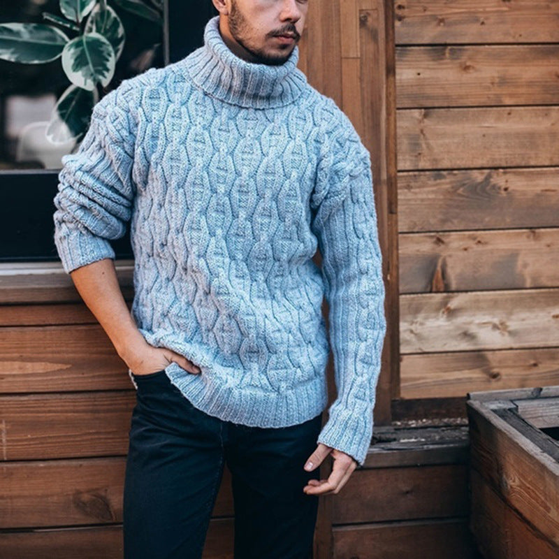 Herren Grobstrick Rollkragenpullover Echoarchiv