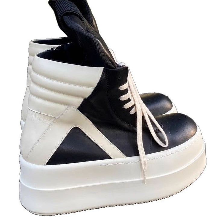 Damen Plateau-High-Top Sneaker-Stiefel mit gepolstertem Schaft und extrahoher Gummisohle – Lioré