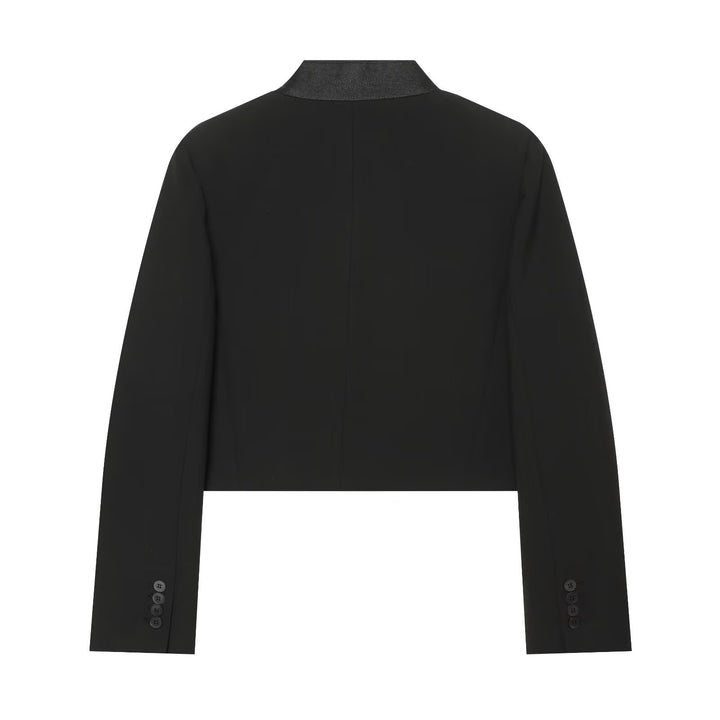 Damen Cropped‑Blazerjacke im Boxy‑Schnitt mit kurzem Stehkragen Echo Archiv