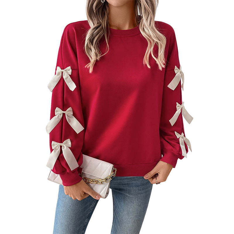 Damen Crop-Pullover mit Schleifen-Details Echo Archiv