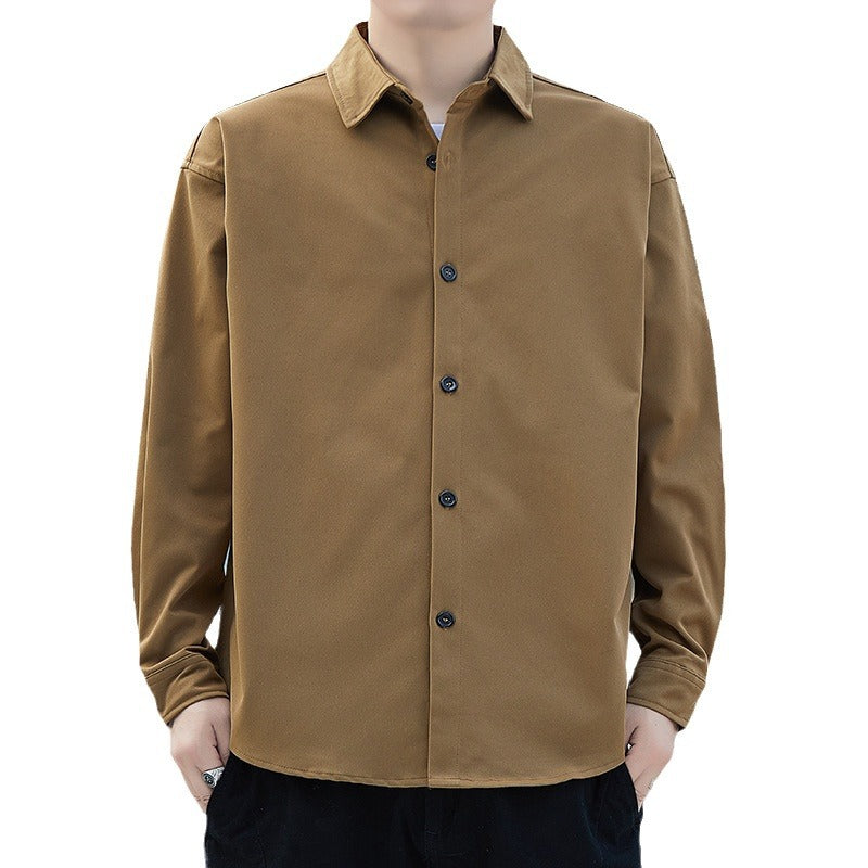 Herren lässige Langarmhemdjacke mit modischem Schnitt Echoarchiv