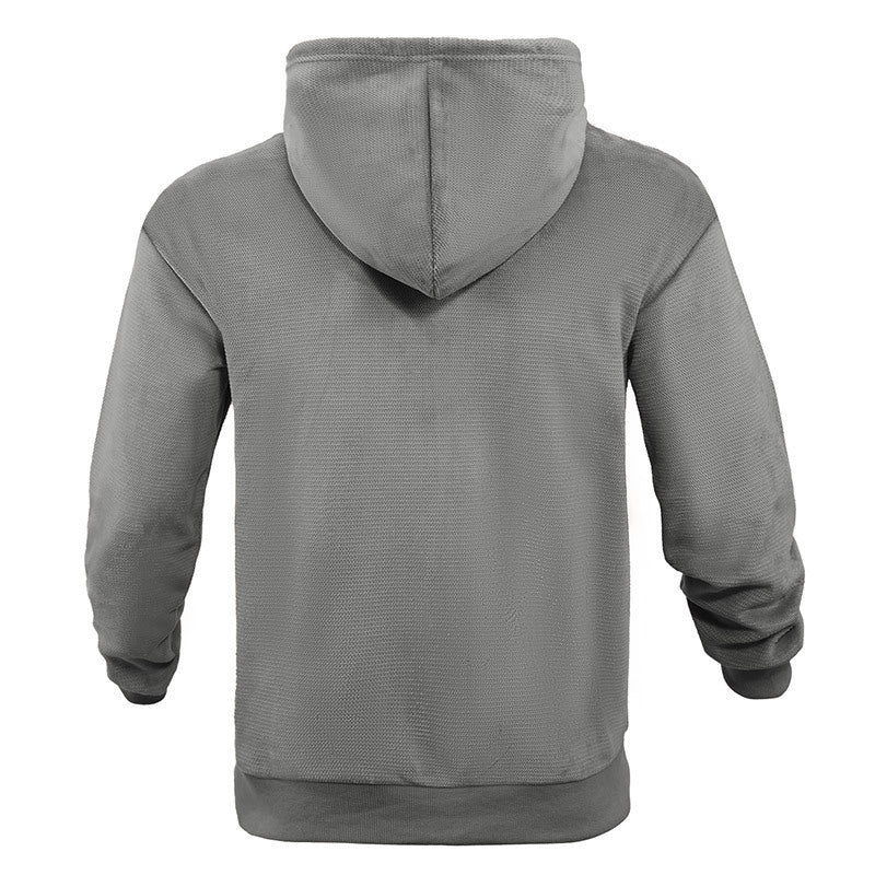 Herren sportlicher Zip-Hoodie aus atmungsaktivem Material mit Taschen Echoarchiv