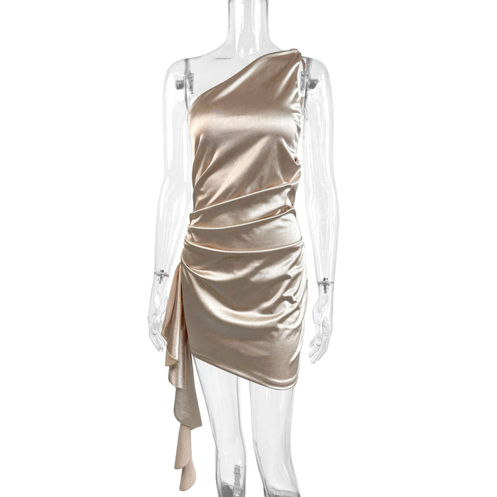 Damen Cocktailkleid mit asymmetrischem Schnitt und drapierten Details Echo Archiv