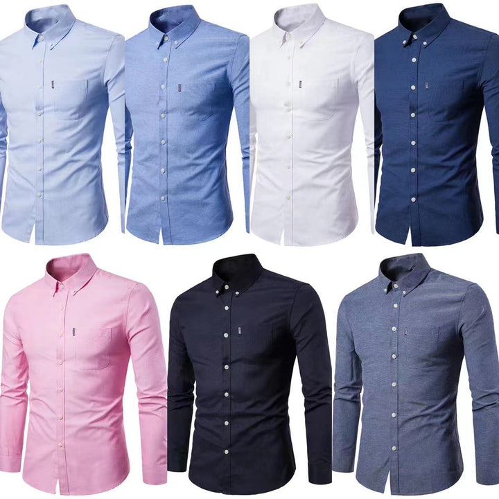 Herren nan tailliertes Oxford-Hemd mit Button-Down-Kragen und Brusttasche Echo Archiv