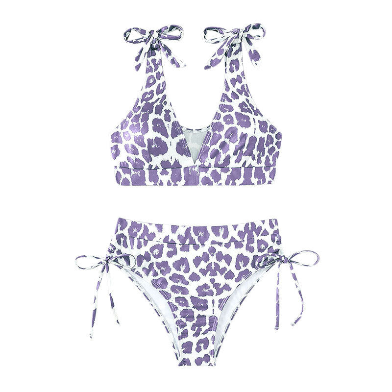 Damen Hochgeschnittenes Bikini-Set mit verspielten Rüschendetails Echo Archiv
