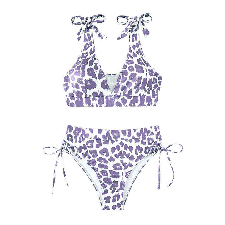 Damen Hochgeschnittenes Bikini-Set mit verspielten Rüschendetails Echo Archiv