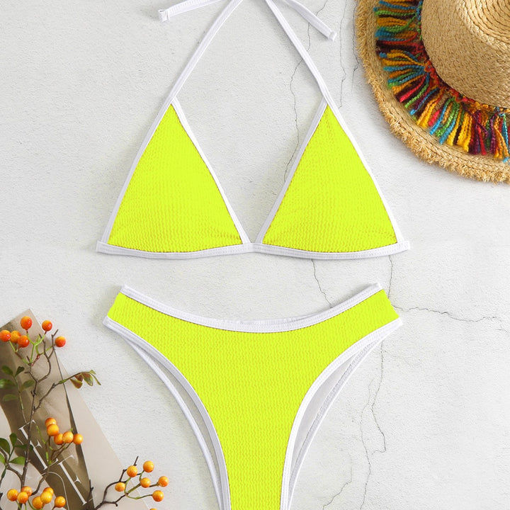 Damen Triangel-Bikini-Set mit kontrastierenden Borten Echo Archiv