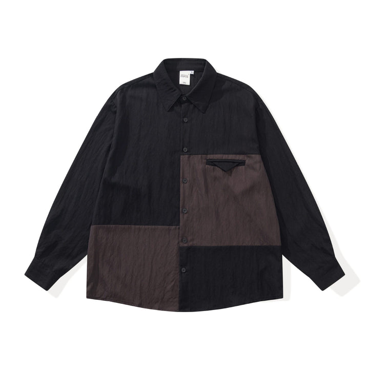 Unisex Oversized Hemdjacke im Patchwork‑Design Echoarchiv