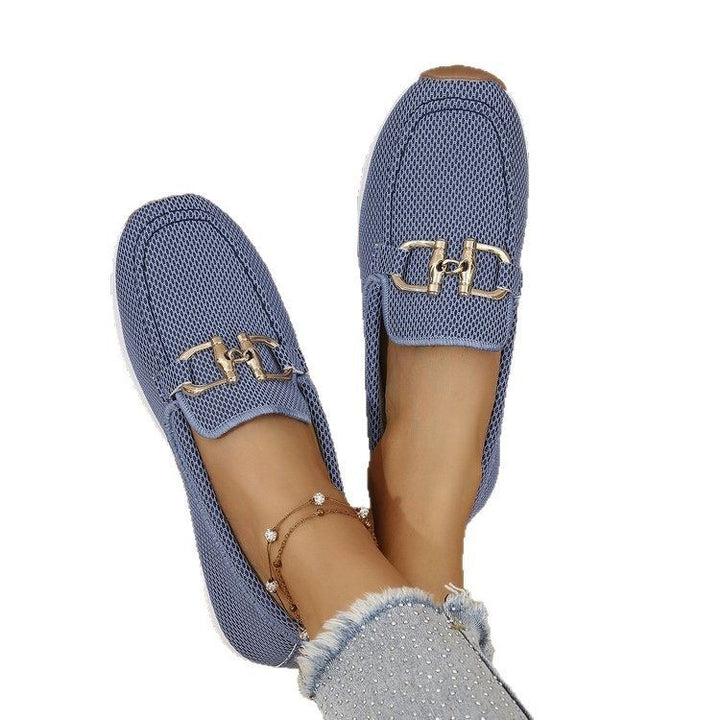 Damen Atmungsaktive Mesh-Slipper mit dekorativer Metallschließe Echoarchiv