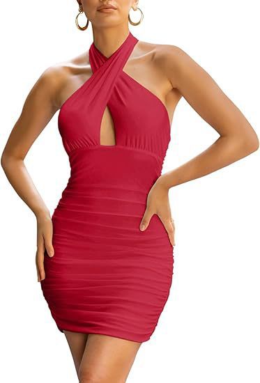 Damen Bodycon-Kleid mit raffiniertem Wickeldesign und ausgeschnittenem Dekolleté Echo Archiv