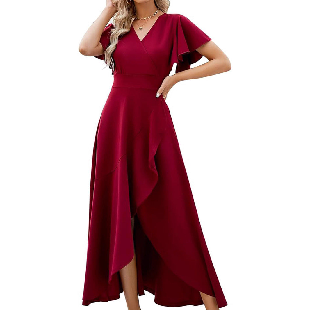 Damen Elegantes Maxikleid mit fließendem Rock und Rüschendetails Echo Archiv