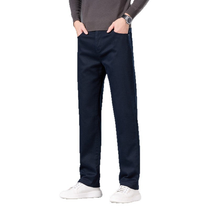 Herren Entspannte Baumwoll-Twill-Chinohose mit geradem Bein Echo Archiv