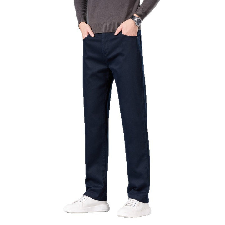 Herren Entspannte Baumwoll-Twill-Chinohose mit geradem Bein Echo Archiv