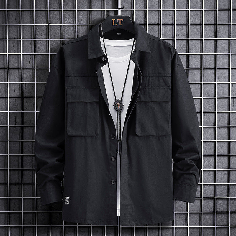 Herren Utility-Hemdjacke mit praktischen Taschen Echoarchiv