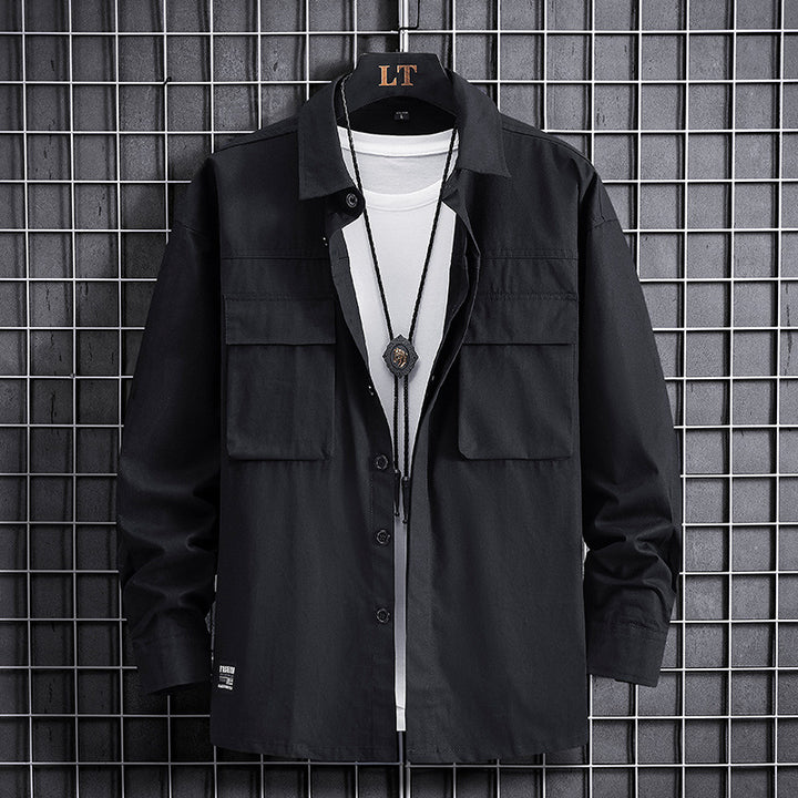 Herren Utility-Hemdjacke mit praktischen Taschen Echoarchiv