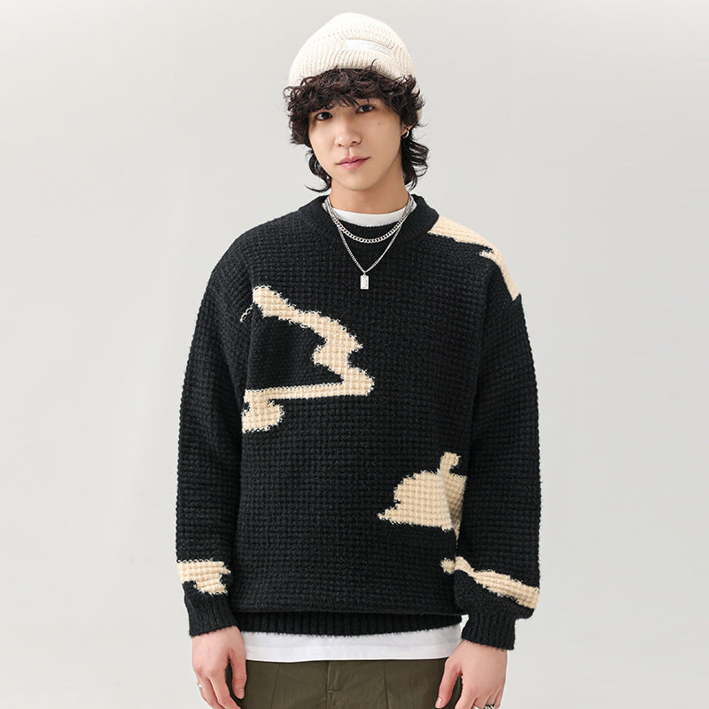 Herren Lässiger Strickpullover mit modischem Muster Echoarchiv