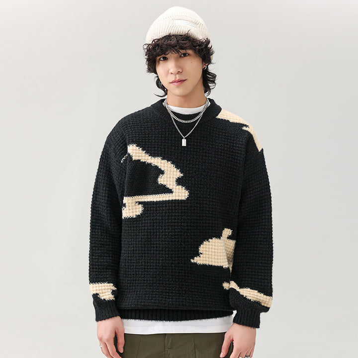 Herren Lässiger Strickpullover mit modischem Muster Echoarchiv