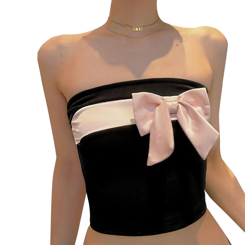 Damen bandeau Oberteil mit elegantem Schleifenakzent Echo Archiv