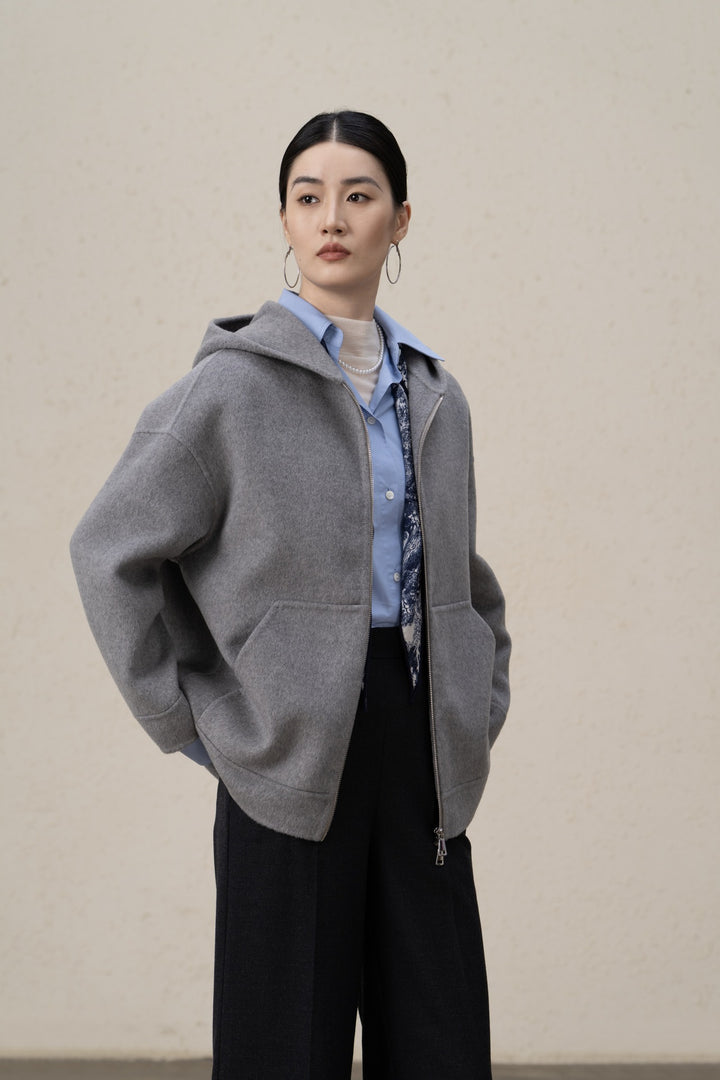 Stylische Fleecegefütterte Zip-Up Jacke für Damen Echoarchiv